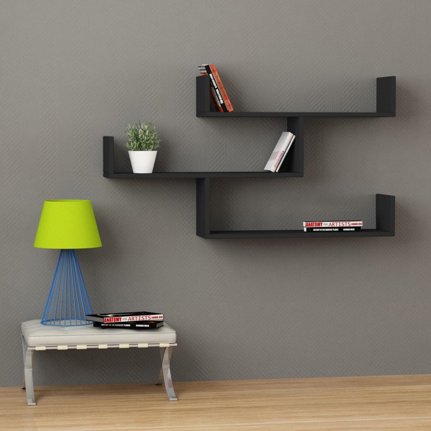 Wall shelf TIBET 67x120 cm anthracite