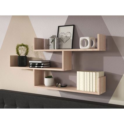 Wall shelf TRIO 55x119 cm oak Sonoma