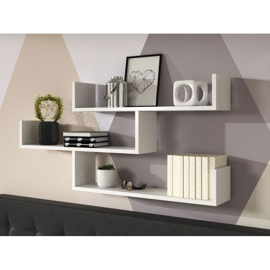 Wall shelf TRIO 55x119 cm white