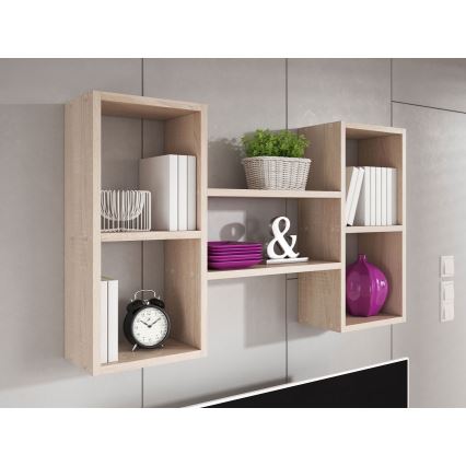 Wall shelf TRIO 60x102 cm oak Sonoma