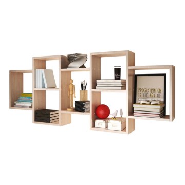 Wall shelf TRIO 65x161 cm oak sonoma