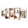 Wall shelf TRIO 65x161 cm oak sonoma