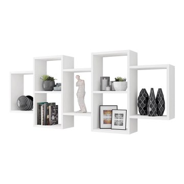 Wall shelf TRIO 65x161 cm white