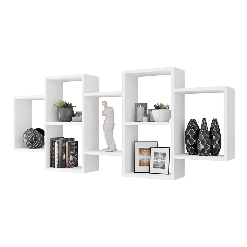 Wall shelf TRIO 65x161 cm white