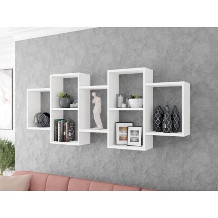 Wall shelf TRIO 65x161 cm white