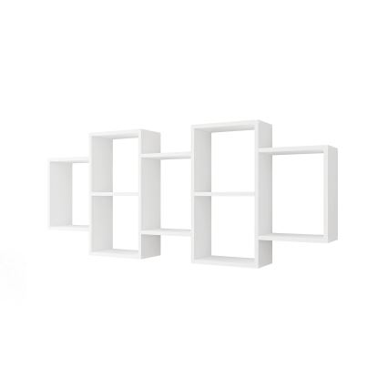Wall shelf TRIO 65x161 cm white