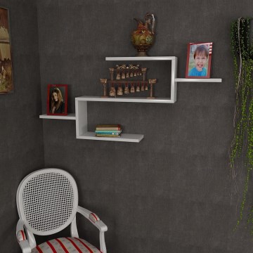 Wall shelf TWIST 49,4x104 cm white