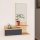 Wall shelf with a mirror ROZELLA 90x60 cm beige/anthracite