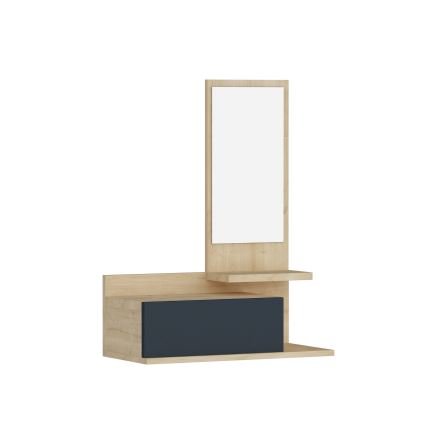 Wall shelf with a mirror ROZELLA 90x60 cm beige/anthracite