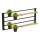 Wall shelf with flowerpots and LED lighting SHELF 50x118 cm black/beige/pine