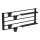 Wall shelf with flowerpots and LED lighting SHELF 50x118 cm black/pine