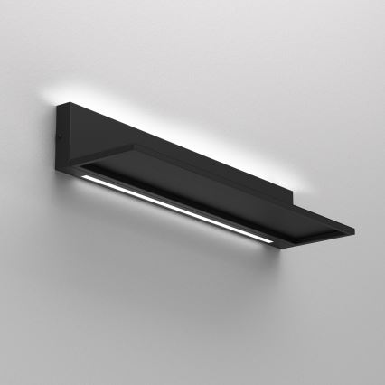 Wall shelf with LED lighting SHELF 10x60 cm black