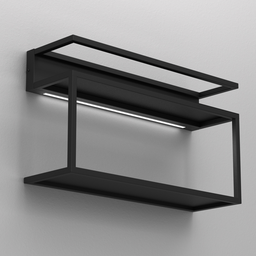 Wall shelf with LED lighting SHELF 33x60 cm black