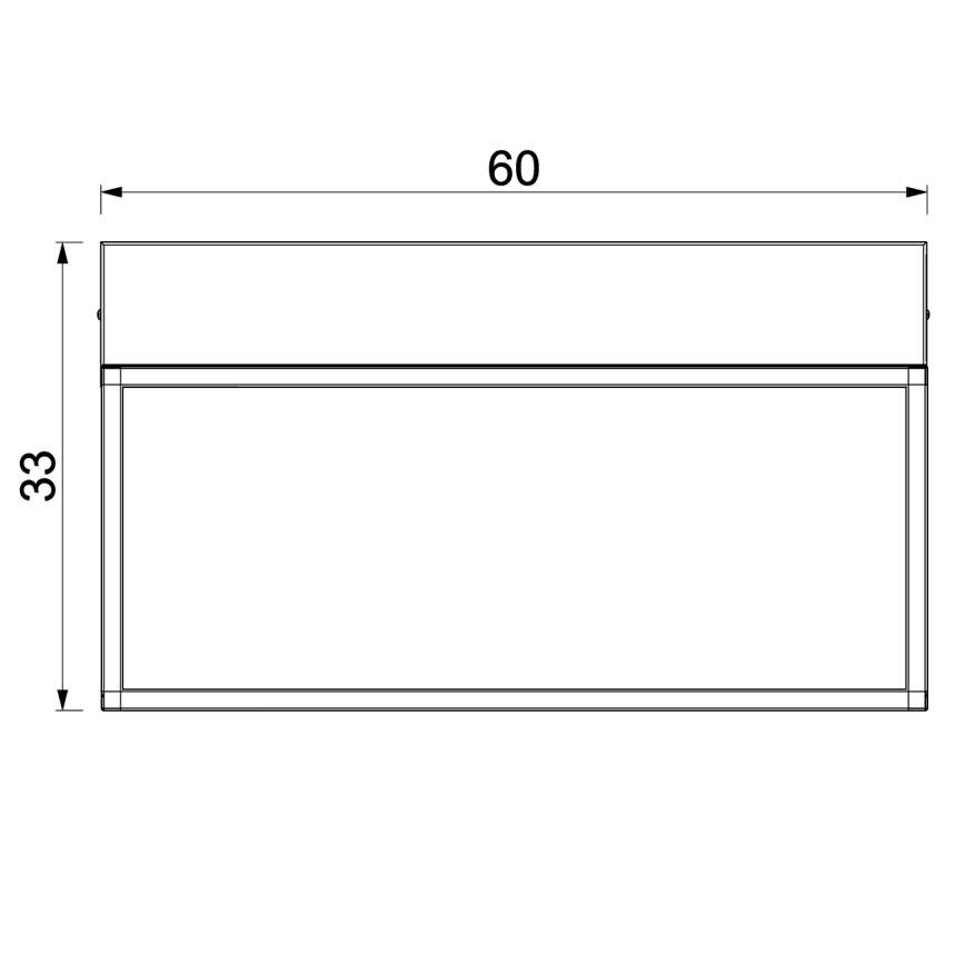 Wall shelf with LED lighting SHELF 33x60 cm black