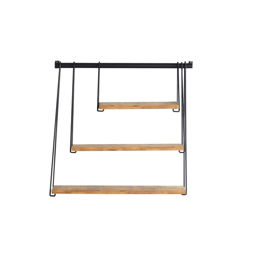 Wall shelf ZIHON 63,5x60 cm black/brown