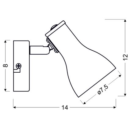 Wall small lamp JULIE 1xE14/40W/230V grey