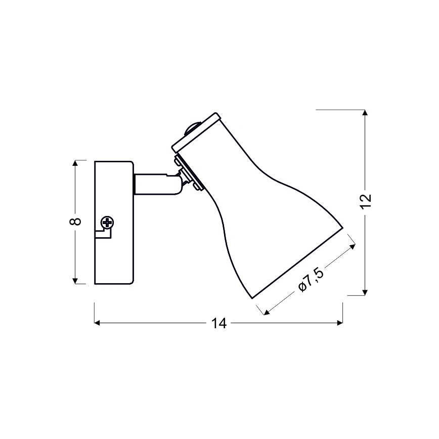 Wall small lamp JULIE 1xE14/40W/230V grey