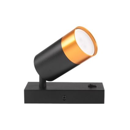 Wall spotlight 1xGU10/35W/230V black/gold