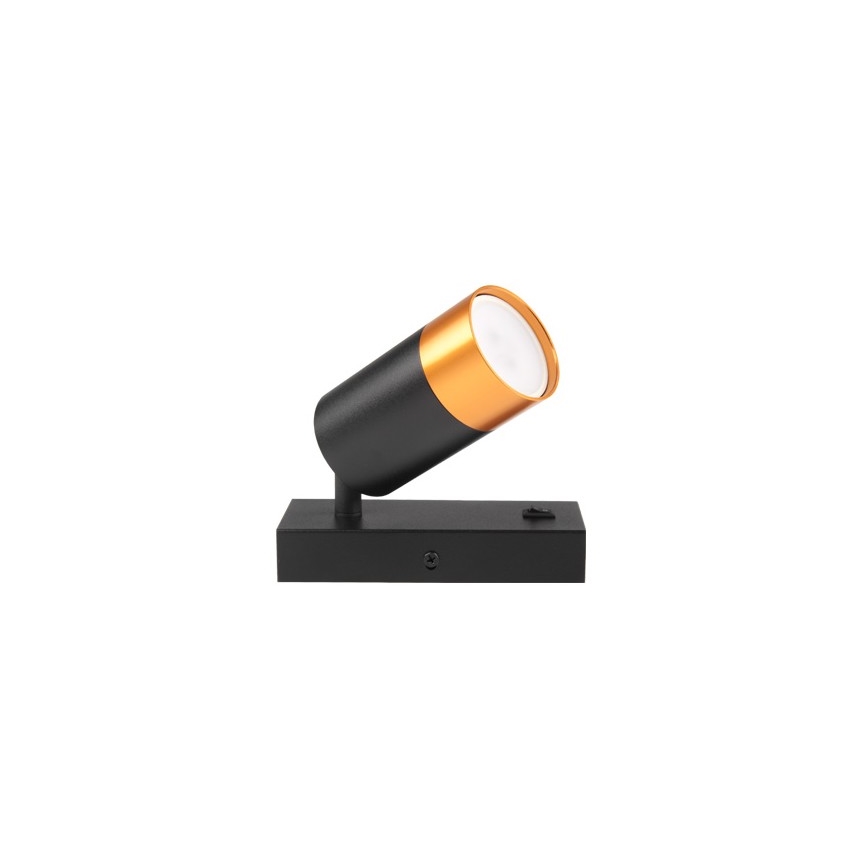 Wall spotlight 1xGU10/35W/230V black/gold