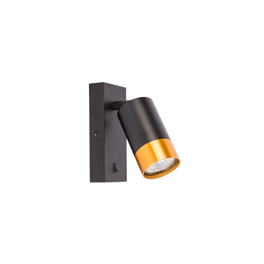 Wall spotlight 1xGU10/35W/230V black/gold