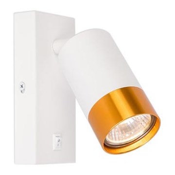 Wall spotlight 1xGU10/35W/230V white/gold