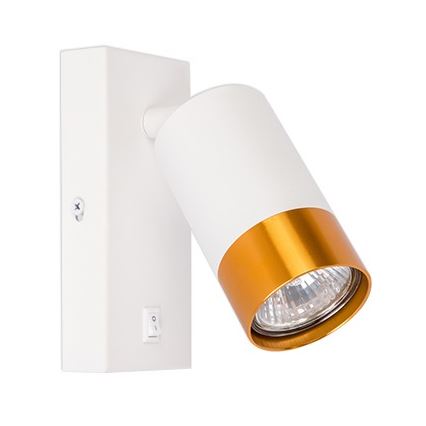Wall spotlight 1xGU10/35W/230V white/gold