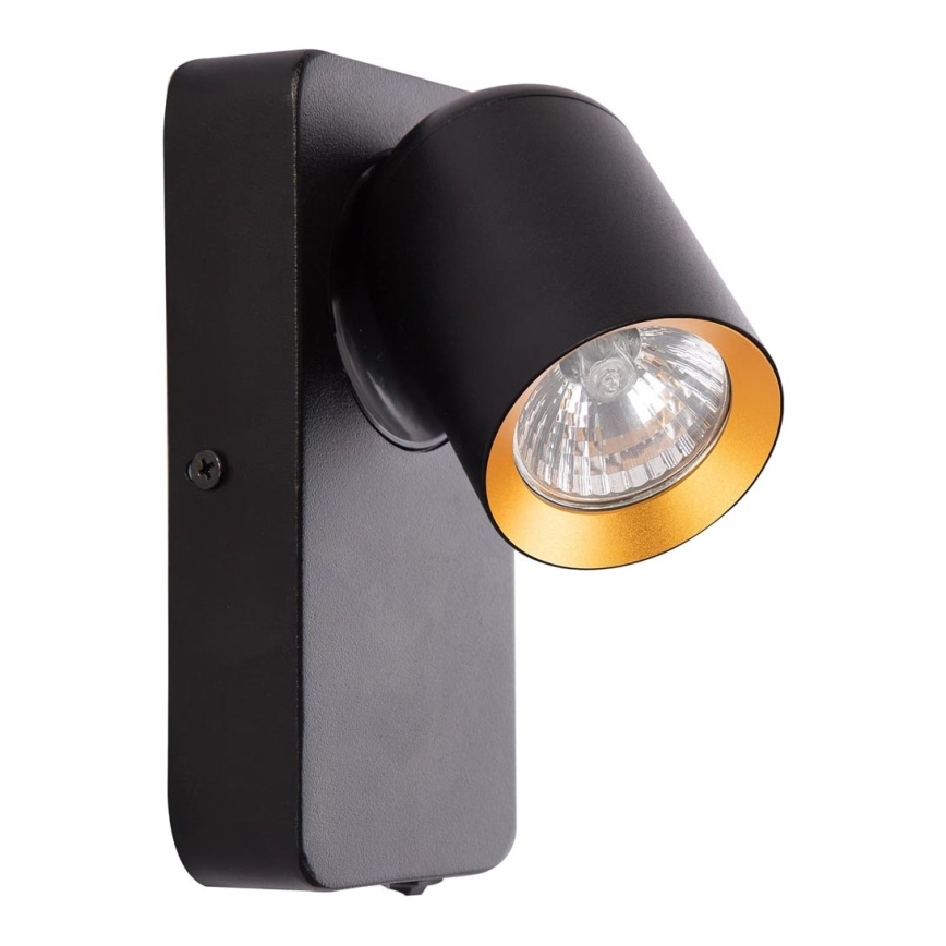 Wall spotlight ANDY 1xGU10/8W/230V black/gold