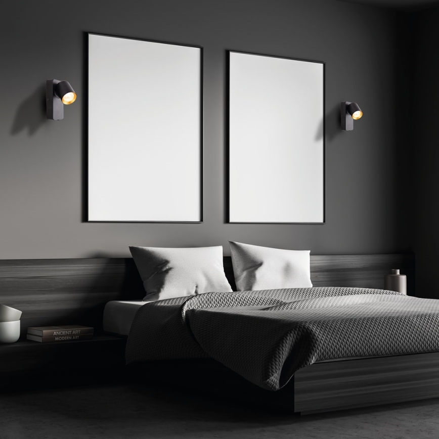 Wall spotlight ANDY 1xGU10/8W/230V black/gold