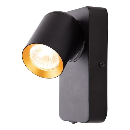 Wall spotlight ANDY 1xGU10/8W/230V black/gold