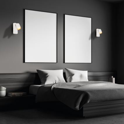 Wall spotlight ANDY 1xGU10/8W/230V white/gold