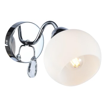 Wall spotlight CONNOR 1xE27/15W/230V shiny chrome/white