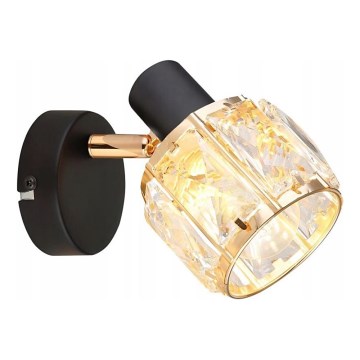 Wall spotlight DUBAI 1xE14/40W/230V black/gold