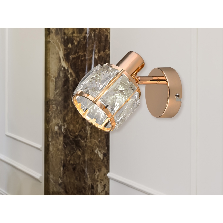 Wall spotlight DUBAI 1xE14/40W/230V rose gold