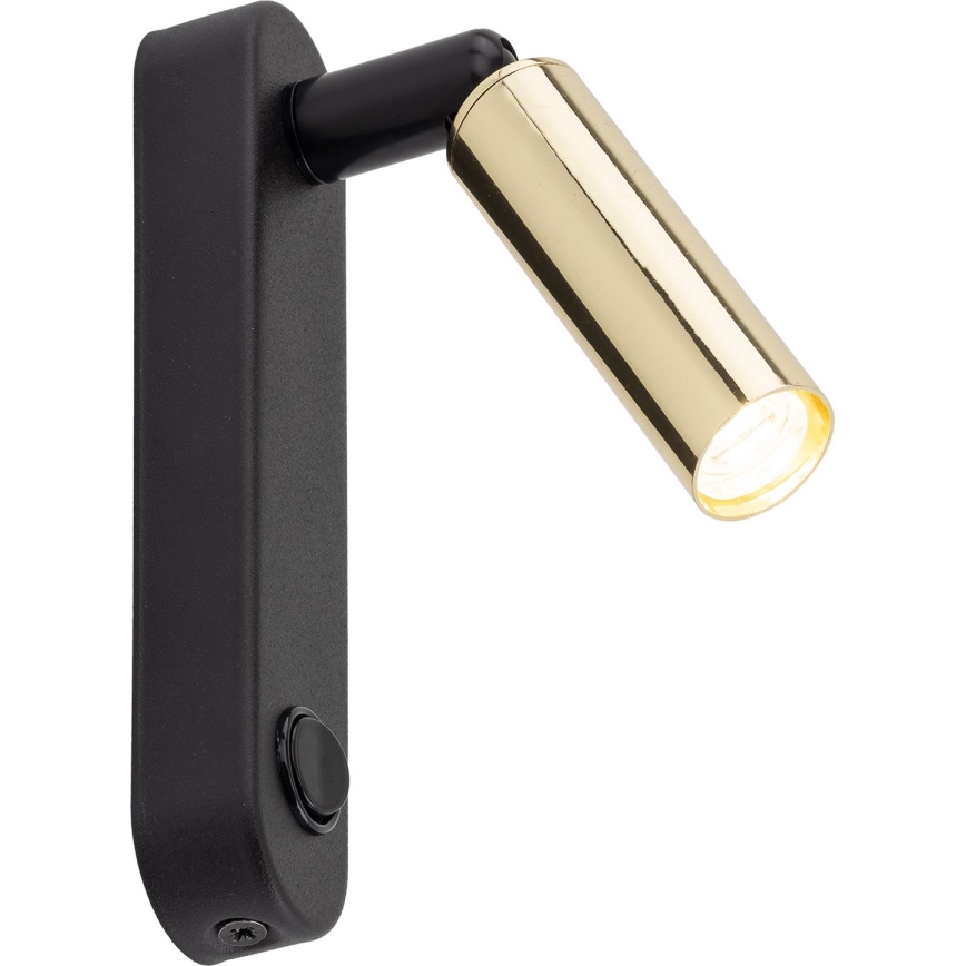 Wall spotlight ENZO 1xG9/8W/230V black/gold