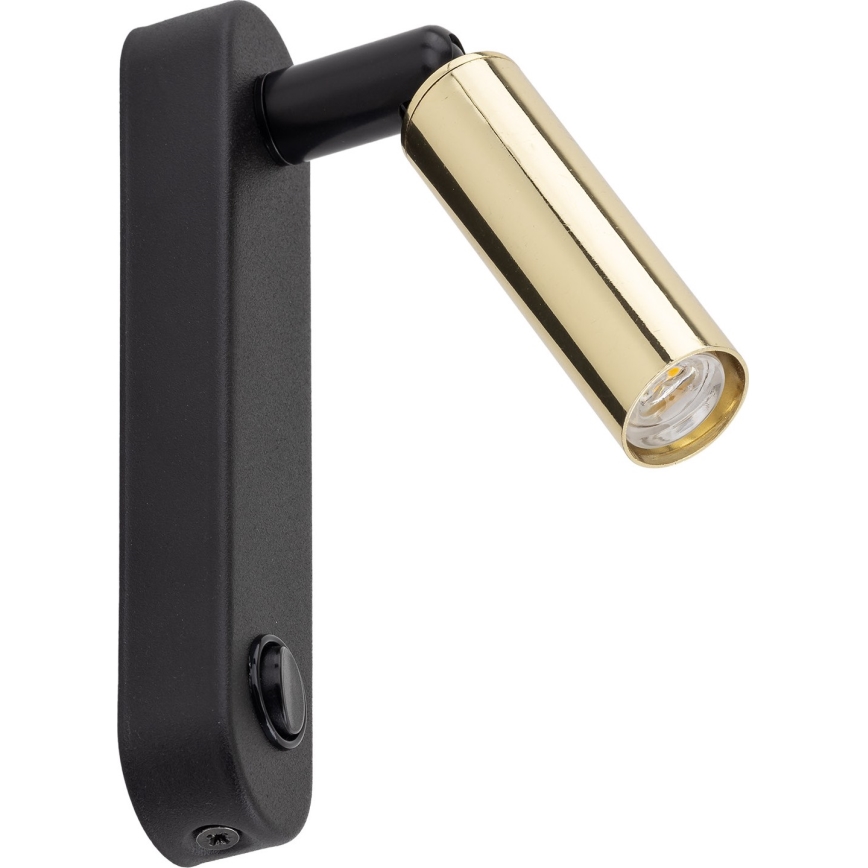 Wall spotlight ENZO 1xG9/8W/230V black/gold