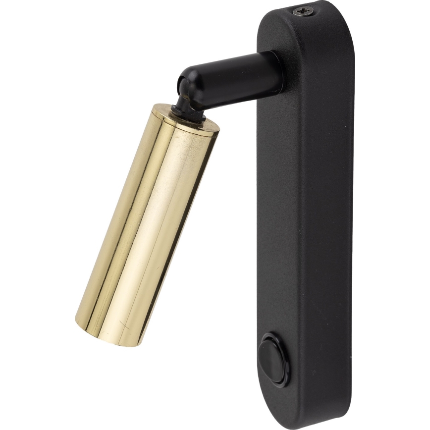 Wall spotlight ENZO 1xG9/8W/230V black/gold