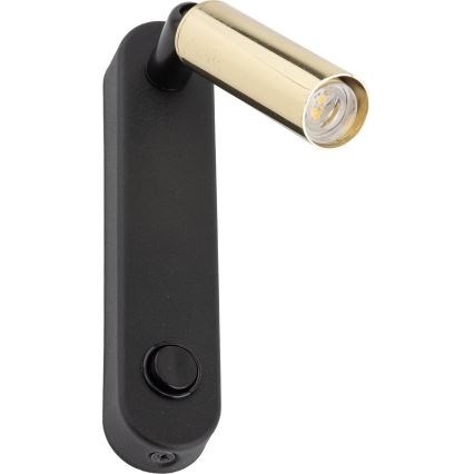 Wall spotlight ENZO 1xG9/8W/230V black/gold