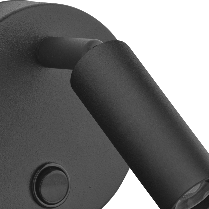 Wall spotlight ENZO 1xG9/8W/230V black