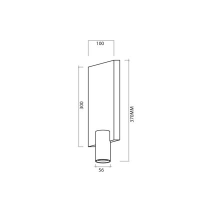 Wall spotlight GENESIS 1xGU10/8W/230V black