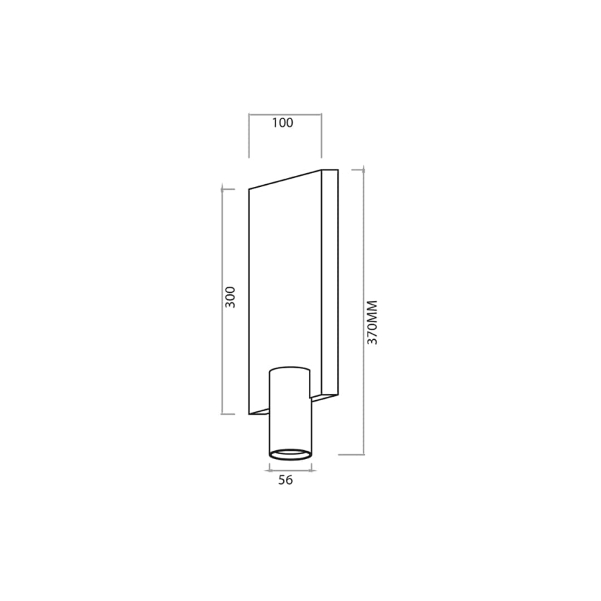 Wall spotlight GENESIS 1xGU10/8W/230V black
