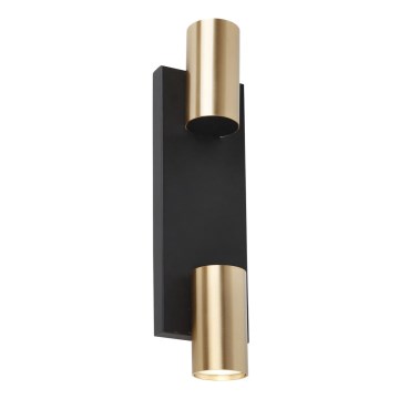 Wall spotlight GENESIS 2xGU10/8W/230V black