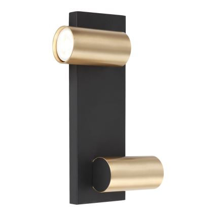 Wall spotlight GENESIS 2xGU10/8W/230V black