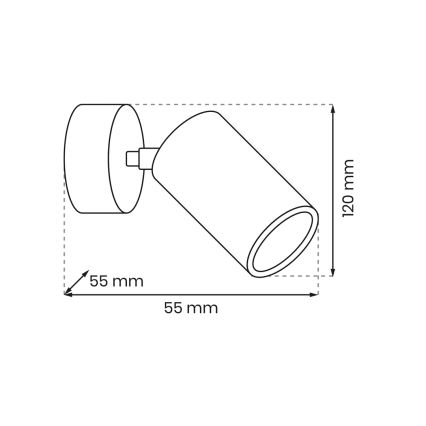 Wall spotlight HUDSON 1xGU10/8W/230V black