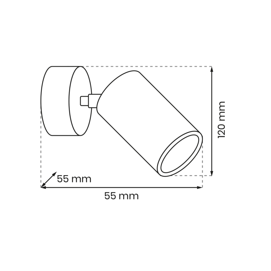 Wall spotlight HUDSON 1xGU10/8W/230V black