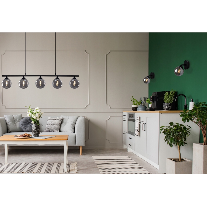 Wall spotlight IMAGINE 1xG9/40W/230V black/smoky
