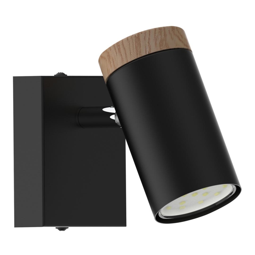 Wall spotlight LAGOS 1xGU10/15W/230V black/brown