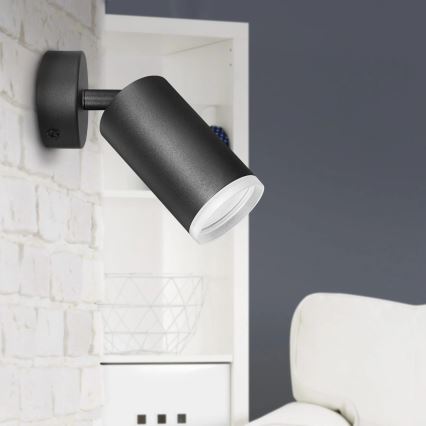 Wall spotlight LONDON 1xGU10/10W/230V black