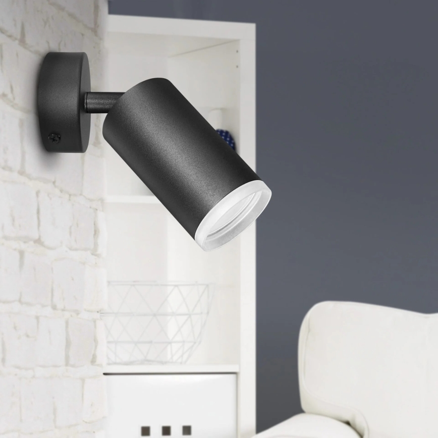 Wall spotlight LONDON 1xGU10/10W/230V black