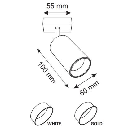 Wall spotlight MARIBEL 1xGU10/10W/230V white