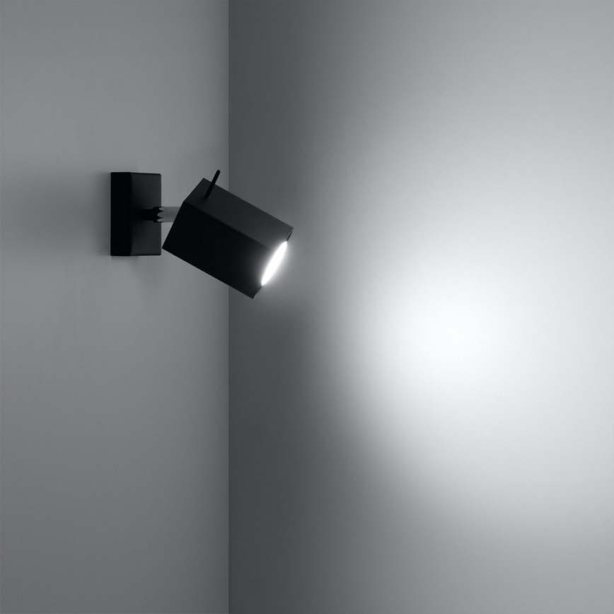 Wall spotlight MERIDA 1xGU10/40W/230V black